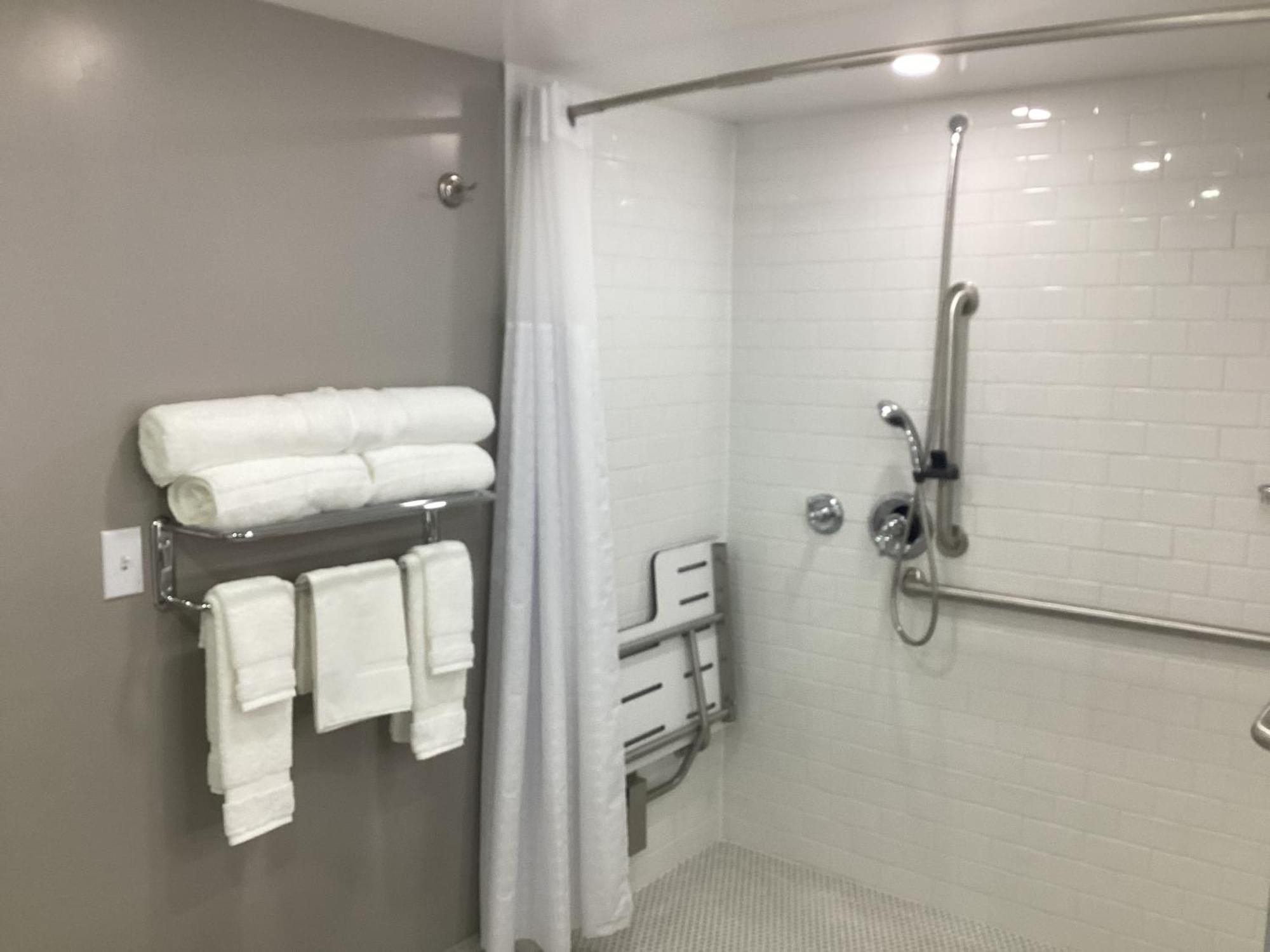 Quarto com Cama King-size e Chuveiro Acessível a Cadeirantes - Acesso para Hóspedes com Mobilidade Reduzida / Não Fumantes
